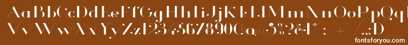 GlamorLightExtended Font – White Fonts on Brown Background