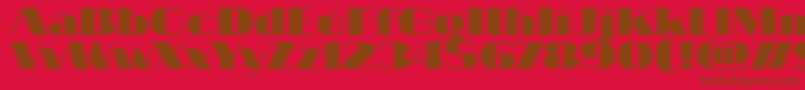 20db Font – Brown Fonts on Red Background