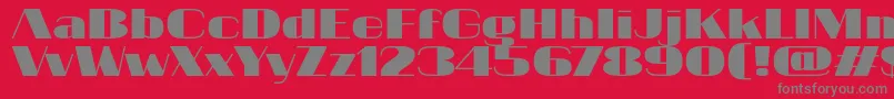 20db-Schriftart – Graue Schriften auf rotem Hintergrund