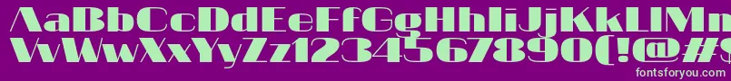 20db Font – Green Fonts on Purple Background