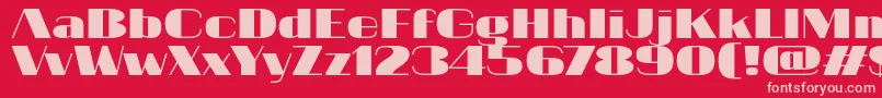 20db Font – Pink Fonts on Red Background