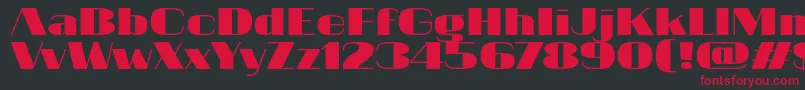 20db Font – Red Fonts on Black Background