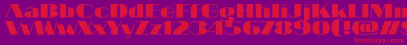 20db Font – Red Fonts on Purple Background