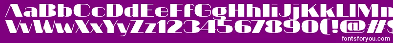 20db-fontti – valkoiset fontit violetilla taustalla