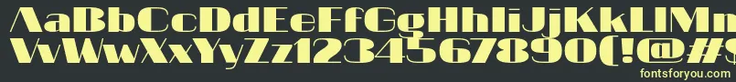 Fonte 20db – fontes amarelas em um fundo preto