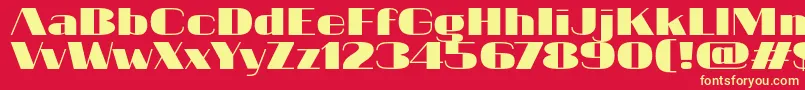 フォント20db – 黄色の文字、赤い背景