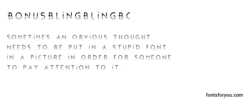 BonusBlingBlingBc-fontti