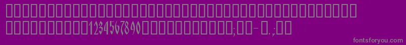 フォントKnyazCyr – 紫の背景に灰色の文字