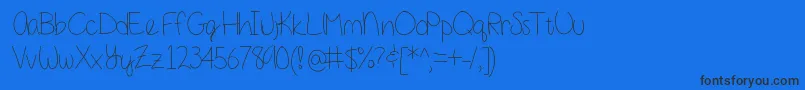 Шрифт Girlnextdoor – чёрные шрифты на синем фоне