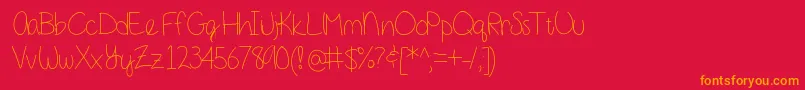 Girlnextdoor Font – Orange Fonts on Red Background