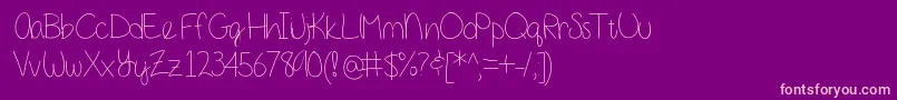 Girlnextdoor Font – Pink Fonts on Purple Background