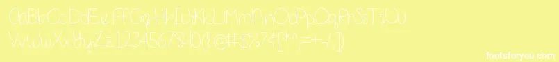 Girlnextdoor Font – White Fonts on Yellow Background