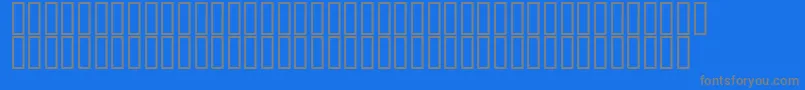 Relief-fontti – harmaat kirjasimet sinisellä taustalla