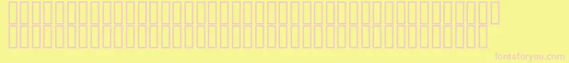 フォントRelief – ピンクのフォント、黄色の背景