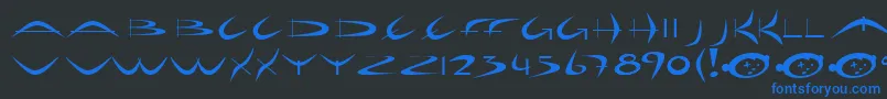 HolidayHardcore Font – Blue Fonts on Black Background