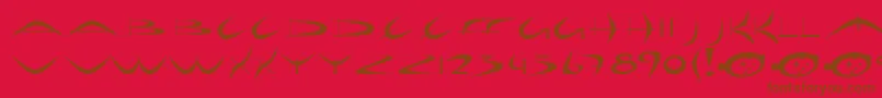 HolidayHardcore Font – Brown Fonts on Red Background