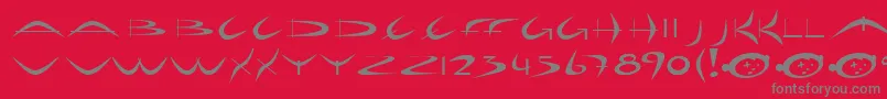 HolidayHardcore Font – Gray Fonts on Red Background