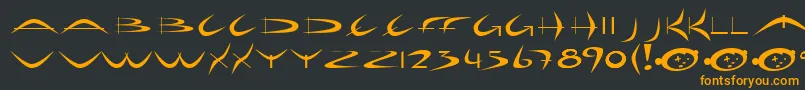 HolidayHardcore Font – Orange Fonts on Black Background