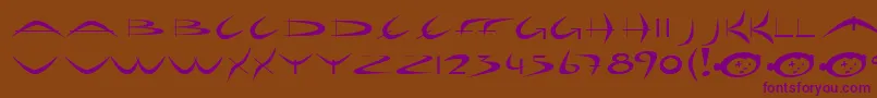 HolidayHardcore Font – Purple Fonts on Brown Background