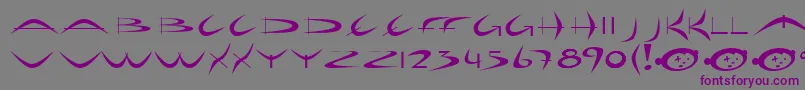 HolidayHardcore Font – Purple Fonts on Gray Background