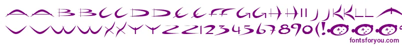 HolidayHardcore Font – Purple Fonts on White Background