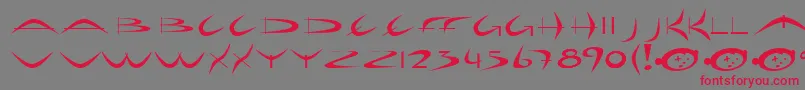 HolidayHardcore Font – Red Fonts on Gray Background