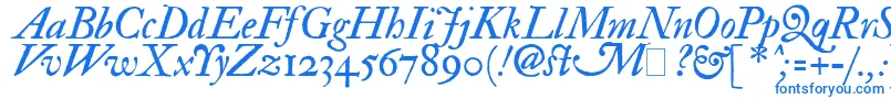 ImFellDoublePicaItalic-fontti – siniset fontit