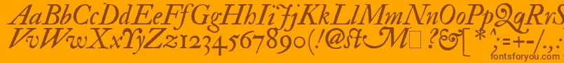 ImFellDoublePicaItalic Font – Brown Fonts on Orange Background