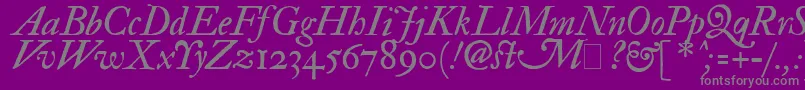 ImFellDoublePicaItalic Font – Gray Fonts on Purple Background