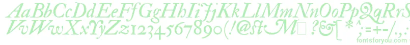 ImFellDoublePicaItalic Font – Green Fonts on White Background