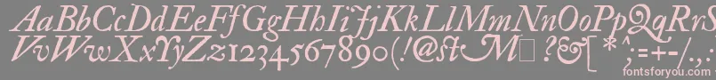 ImFellDoublePicaItalic Font – Pink Fonts on Gray Background