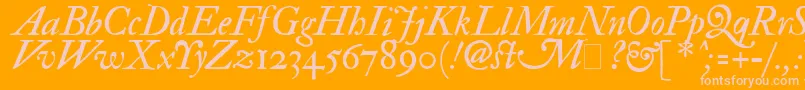 fuente ImFellDoublePicaItalic – Fuentes Rosadas Sobre Fondo Naranja