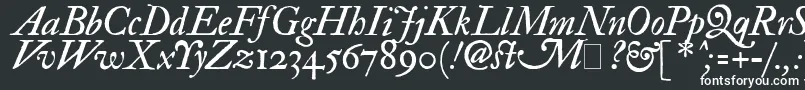 フォントImFellDoublePicaItalic – 黒い背景に白い文字