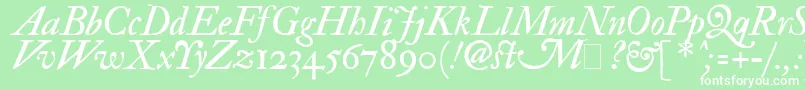 ImFellDoublePicaItalic Font – White Fonts on Green Background