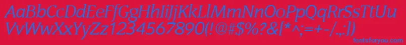 CongressItalic Font – Blue Fonts on Red Background