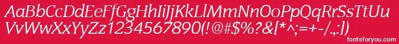 CongressItalic Font – White Fonts on Red Background