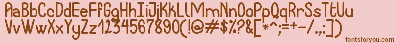 NotarizedOpenlyScriptSt Font – Brown Fonts on Pink Background