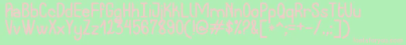 NotarizedOpenlyScriptSt Font – Pink Fonts on Green Background