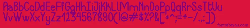 NotarizedOpenlyScriptSt Font – Purple Fonts on Red Background