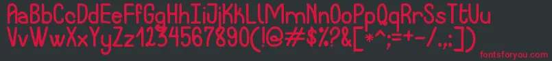 NotarizedOpenlyScriptSt Font – Red Fonts on Black Background