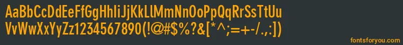 フォントReductoSsiBold – 黒い背景にオレンジの文字