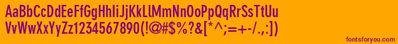 ReductoSsiBold Font – Purple Fonts on Orange Background