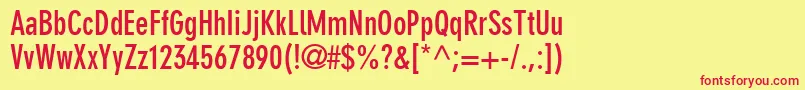 ReductoSsiBold Font – Red Fonts on Yellow Background