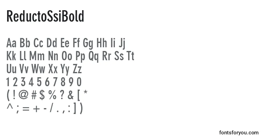 characters of reductossibold font, letter of reductossibold font, alphabet of  reductossibold font