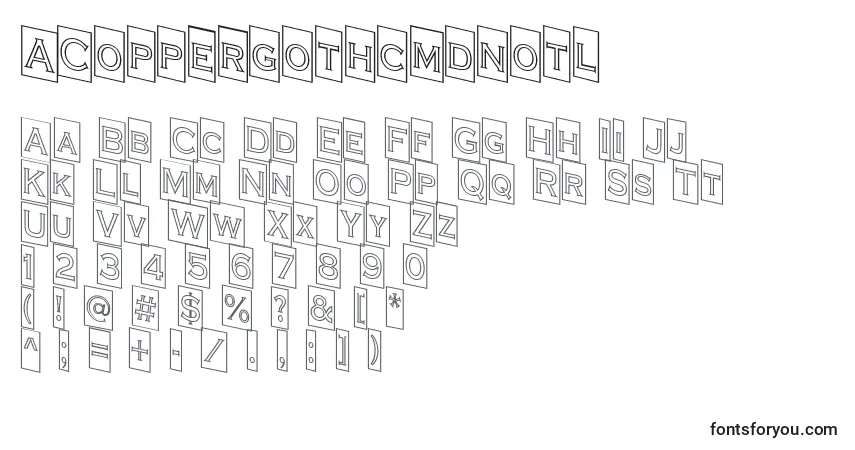 ACoppergothcmdnotl Font – alphabet, numbers, special characters