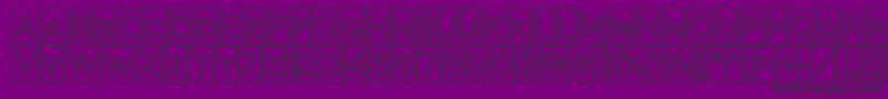 ACoppergothcmdnotl-Schriftart – Schwarze Schriften auf violettem Hintergrund