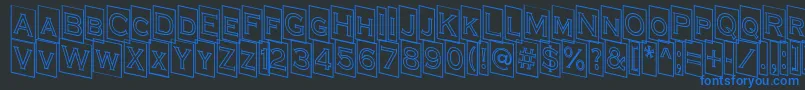 ACoppergothcmdnotl Font – Blue Fonts on Black Background