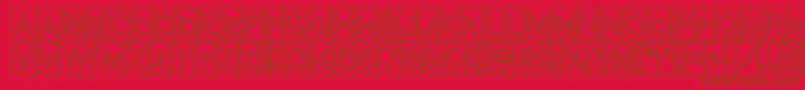 Fonte ACoppergothcmdnotl – fontes marrons em um fundo vermelho