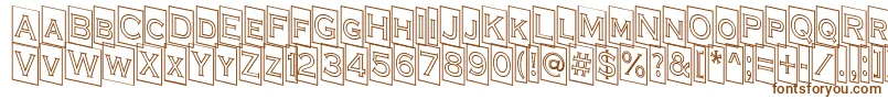 Шрифт ACoppergothcmdnotl – коричневые шрифты на белом фоне