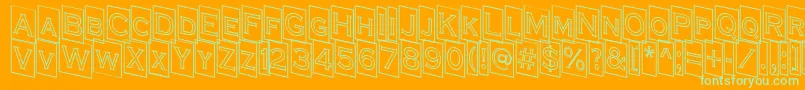 ACoppergothcmdnotl Font – Green Fonts on Orange Background